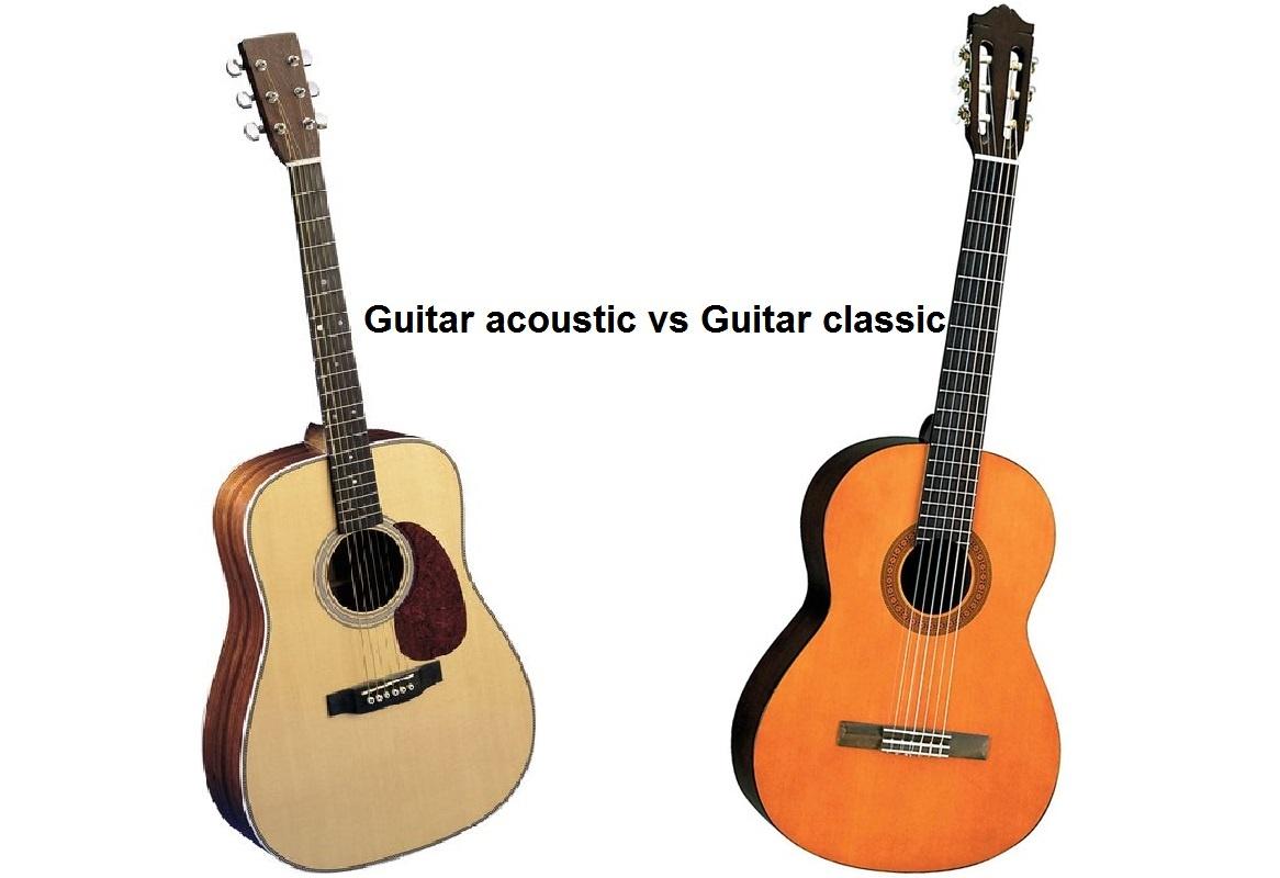 Đàn guitar acoustic và đàn guitar classic