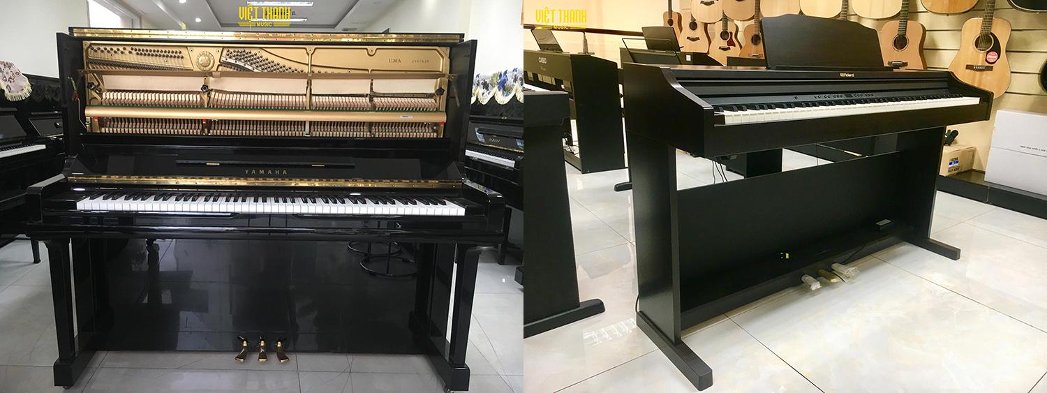 Đàn piano có hai loại, đàn piano cơ và đàn piano điện